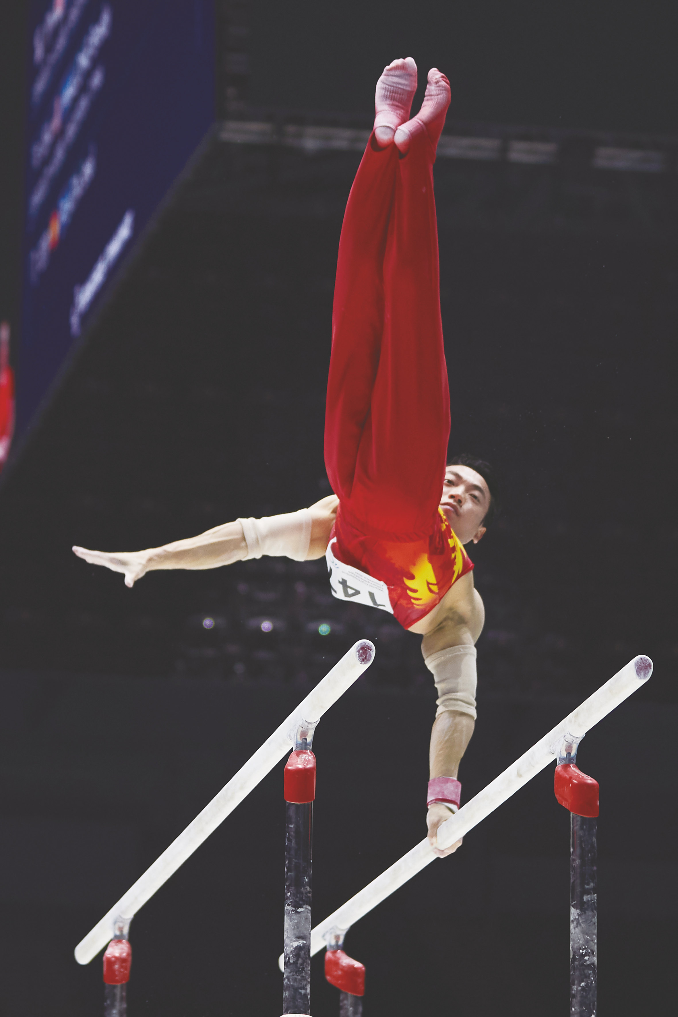 中国体操队获得男子团体冠军